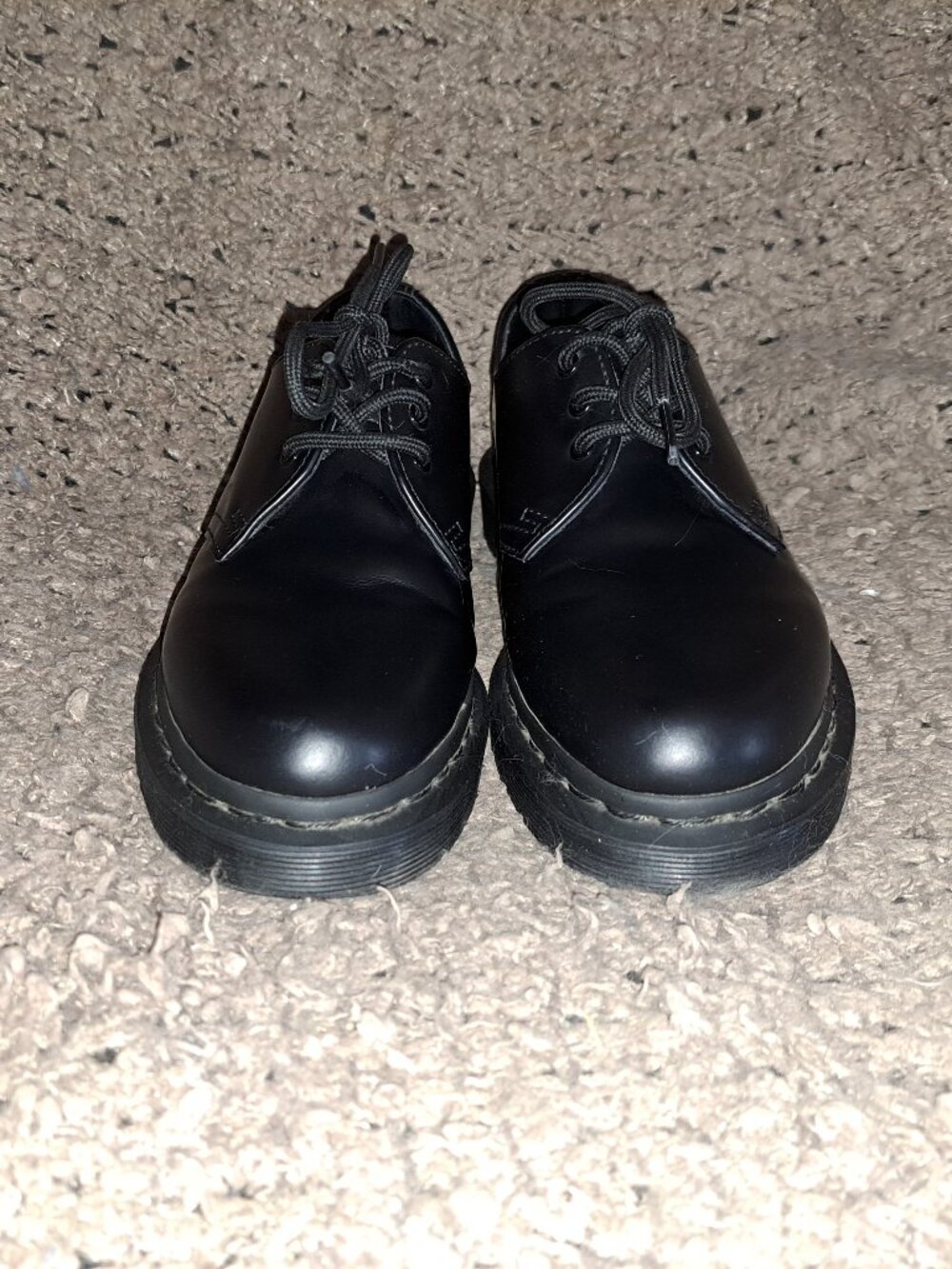 DR. MARTENS-DOC MARTENS 1461 Mono Smooth Black Leather Oxford-Sz 37/6-Near Mint - Picture 3 of 8